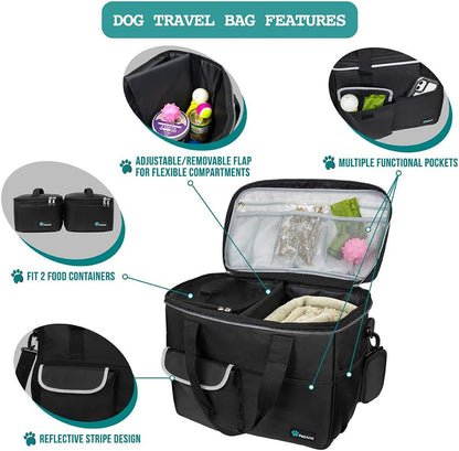 Dog and CAT Travel Bag, Black, Medium