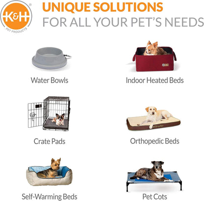 Original Bolster Pet Cot Outdoor Elevated Dog Bed with Removable Bolsters - Chocolate/Black Mesh, Large 30 X 42 X 7 Inches